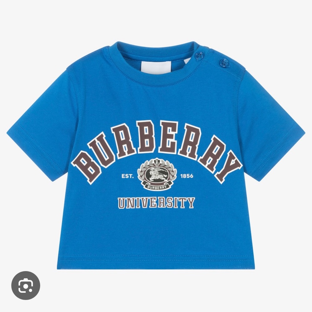 Burberry Kids Blue University T-Shirt